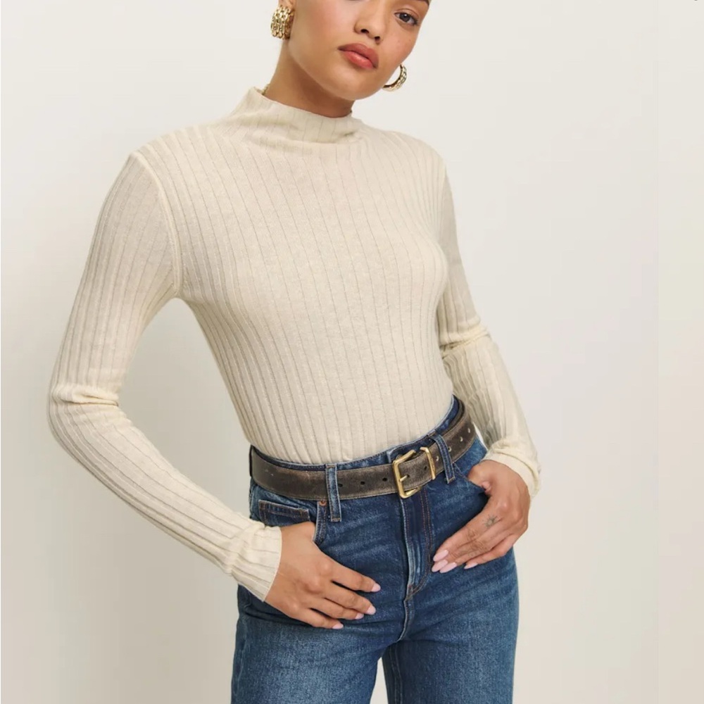 NWT Reformation Cori Ribbed Turtleneck Sweater